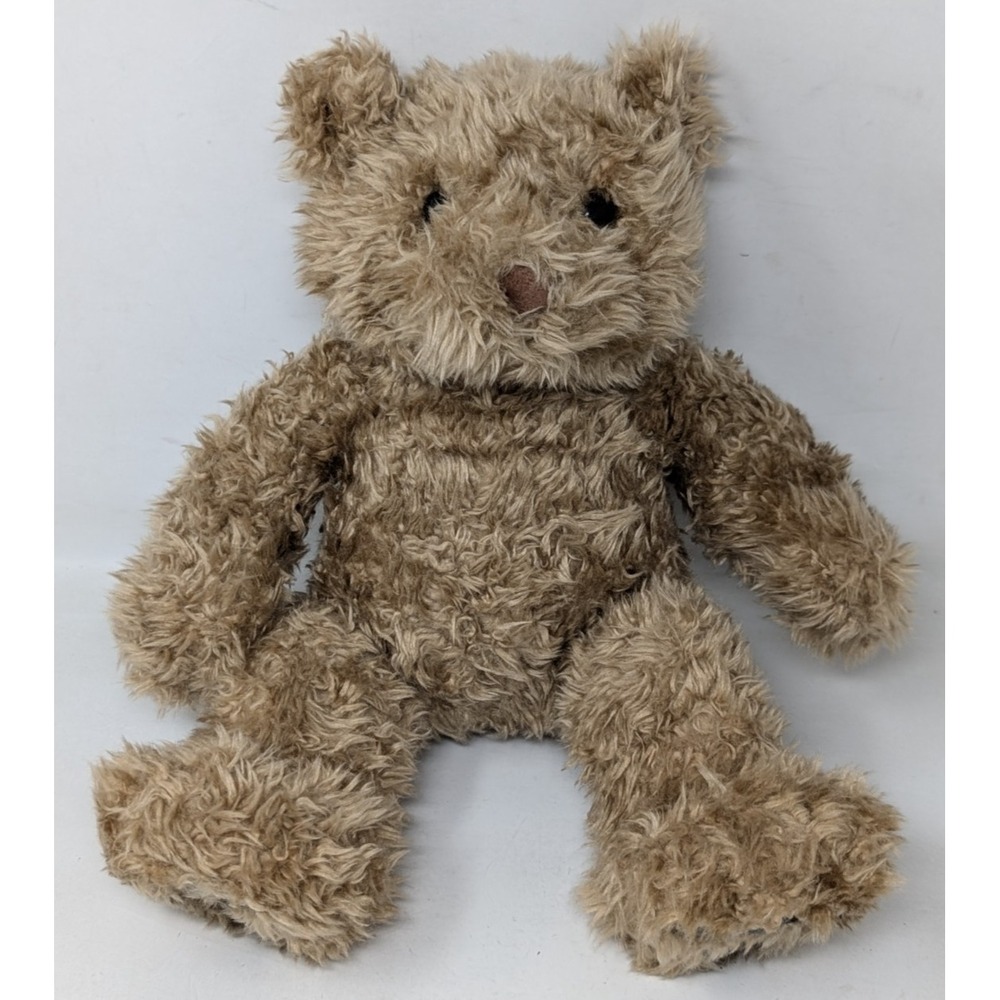 VTG Build A Bear Curly Tan Brown Plush Teddy 15" Faux Leather Paws Retired 1997
